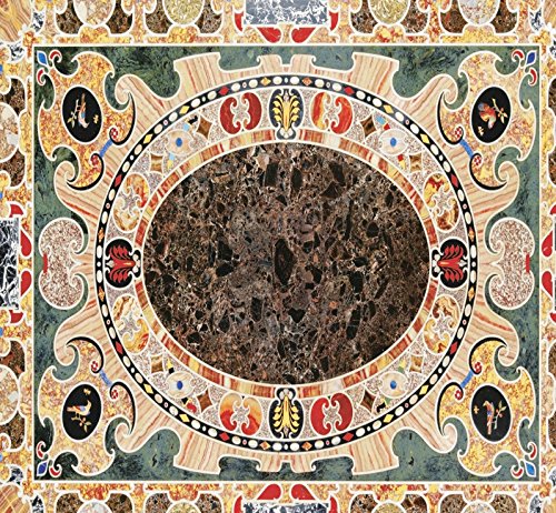 Amazon.co.jp: 黒大理石はめ込み Pietra Dura コーヒーテーブルトップ